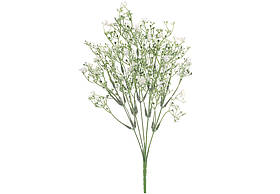 Штучна гілка Біфори 5 шт, матеріал - пластик, 36см, колір - білий із зеленим