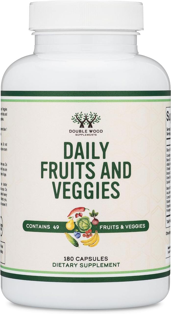 Double Wood Daily Fruits and Veggies / Щоденні фрукти та овочі 180 капсул