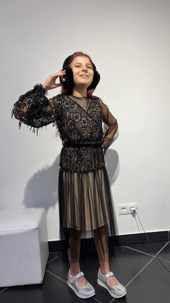 Плаття чорне святкове ошатне для дівчинки Suzie 140 см