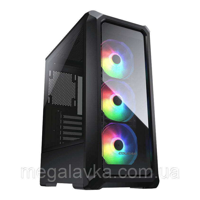 Ігровий корпус для ПК, 2*3.5"+3*2.5", 3*120-мм, ATX/mATX/mini-ITX Cougar Archon 2 RGB (Black) - MegaLavka