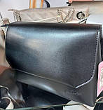 Зручна жіночий клатч шоколад якісна якісна маленька сумка крос боді з ременем через плече сумка з екошкіри, фото 6