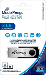 Флеш пам'ять USB MediaRange 8GB USB 2.0 Black/Silver