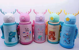 Термос дитячий Олень із трубочкою 400 мл EL-8002