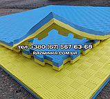 Синьо-жовті татамі 20мм, 1м*1м | м'яка підлога пазл, буд мат, фото 2