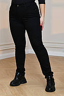 Чорні жіночі класичні джинси батал з 52 по 60 розмір