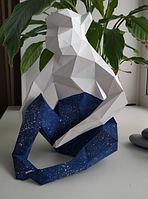 PaperKhan Конструктор из картона обезьяна макака оригами papercraft фигура развивающий набор антистрес подарок