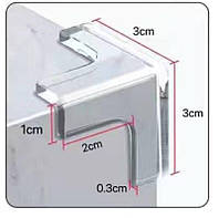 Накладки на кути прозорі, прямокутні, силіконові