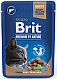 Вологий корм Brit Premium Cat pouch для стерилізованих котів, печінка, 100 г, фото 2