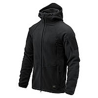 Флисовая куртка HelikonTex Patriot Jacket MK2 Hybrid Fleece,тактическая флиска с капюшоном черная вафелька