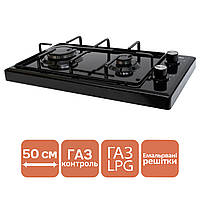 Настільна газова плита Ventolux HGT 620 ES (BK) із газ контролем