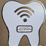 Табличка-зуб в стоматологію з qr кодом приват 24, інстаграм, сайт, WIFI, фото 8