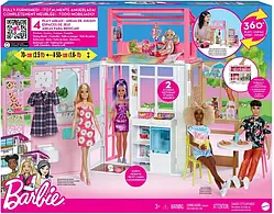 Будинок барбі будиночок Barbie 2-поверховий HCD47