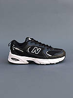 Женские демисезонные кроссовки New Balance 530 (черно-белые) стильные спортивные стильные кроссы 6521 НБ