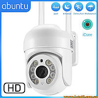 Wifi поворотная уличная камера видеонаблюдения 4mp ICsee ptz IP Abuntu камера видеонаблюдения 4мп внешняя