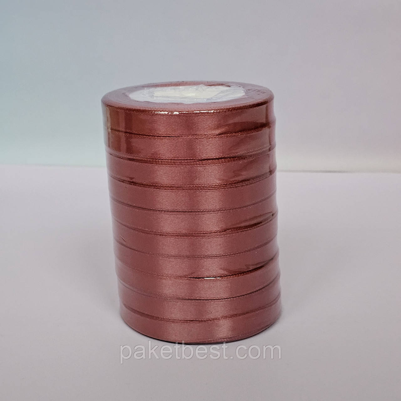 Стрічка атласна 1см/22,86 м Корал