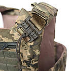 Плитоноска багатофунціональна 2ARMOR Cordura 1000 D під плити 30х25 см з напишником Піксель, фото 9