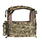 Плитоноска 2ARMOR з плитами 4+ клас ДСТУ 8782:2018 Cordura 1000D з напашником Піксель, фото 7