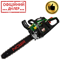 Бензопила Nowa PL 5230s (457мм, 0.325", 18м/с, 72звена, тормоз цепи) Цепная бензиновая пила для дома дачи STP