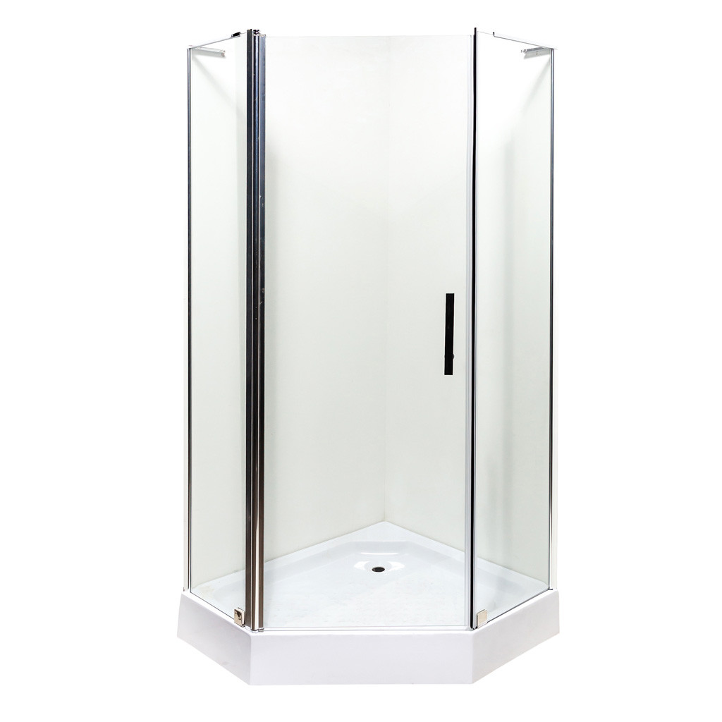 Душова кабіна INSANA Ethna Clear P91 з розмірами 90x90x200 і мілким піддоном