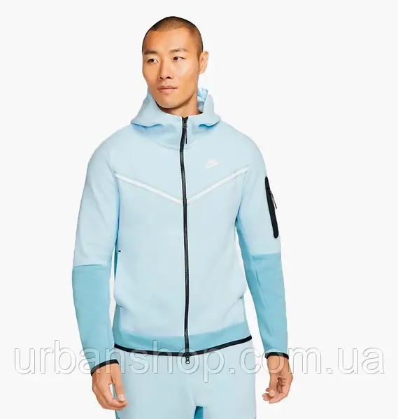 Urbanshop com ua Nike M Nsw Tch Flc Hoodie Fz Wr Light Blue Cu4489 441 URBANSHOP.COM.UA