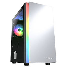 Ігровий корпус для ПК, 1 * 120mm ARGB, Mini ITX / Micro ATX Cougar Purity RGB (White) - MegaLavka