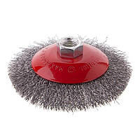 Щітка конусна 115 мм, для КШМ, М14 (кручений дріт) INTERTOOL BT-5115