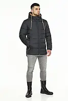 Braggart Aggressive | Мужская зимняя курточка с манжетами цвет графит модель 63537