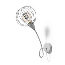 Бра та настінний світильник білий металевий на 1 лампу Е27 52х20х34 см