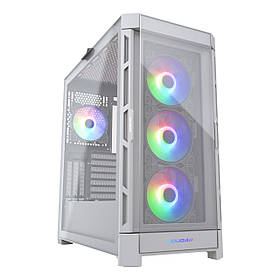 Ігровий корпус для ПК, 3*120мм ARGB, 1*120мм, ATX/mATX/mini-ITX Cougar Duoface Pro RGB (White) - MegaLavka