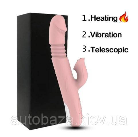 Фалоімітатор Вібратор язик лизун для точки G та клітора зігріваючий, симулятор орального сексу масажер для жінок Bulaja