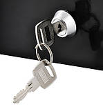 Металева чорна скринька для грошей , каса , грошова скринька , сейф з ключами 30х24х9 см Malatec 1216 Польща, фото 8