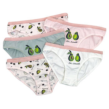 Набір жіночих трусиків сліп з Авокадо 5 шт Donella Туреччина XL