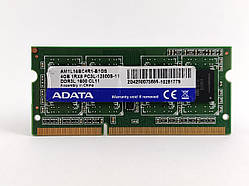 Оперативна пам'ять для ноутбука SODIMM ADATA DDR3L 4Gb 1600MHz PC3L-12800S (AM1L16BC4R1-B1GS) Б/В