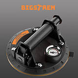 Вакуумна присоска Bigstren 22479 з манометром та насосом для скла та плитки Кейс вантажопідйомність 200 кг Польща, фото 2