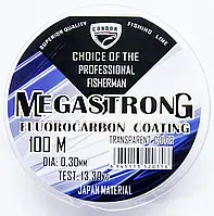 Леска Megastrong Fluorocarbon 100 м, прозора Ø 0,25 мм (5,77 kg)