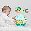 Інтерактивне розвивальне дитяче брязкальце неваляшка для малюка звукова з прорізувачами і світлом, фото 2