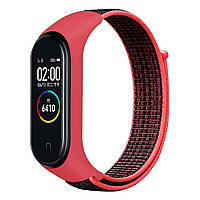 Ремешок Xiaomi Mi Band 5 / Mi Band 6, BeCover Nylon, Black-Red, Черный