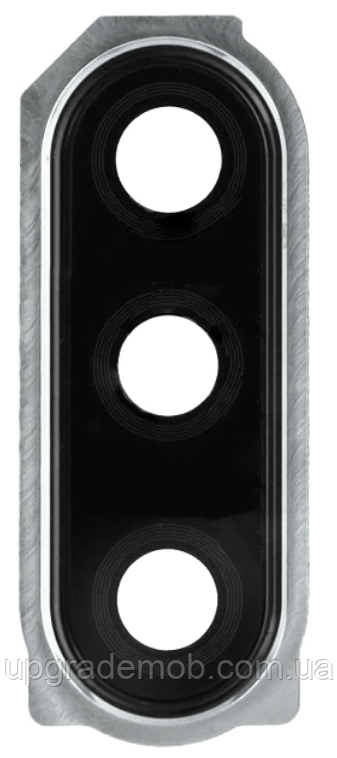 Скло камери Sony J9210 Xperia 5 з рамкою сріблястого кольору, фото 1