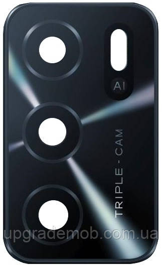 Скло камери Oppo A54s з рамкою чорного кольору, фото 1