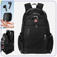 Акция Швейцарский городской рюкзак 8810 Спорт рюкзак SwissGear 8810 с разъемом USB + Bluetooth наушники