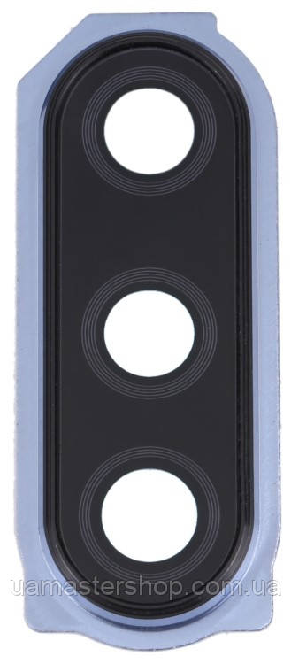 Скло камери Sony J9210 Xperia 5 з рамкою синього кольору, фото 1