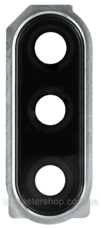 Скло камери Sony J9210 Xperia 5 з рамкою сріблястого кольору, фото 1