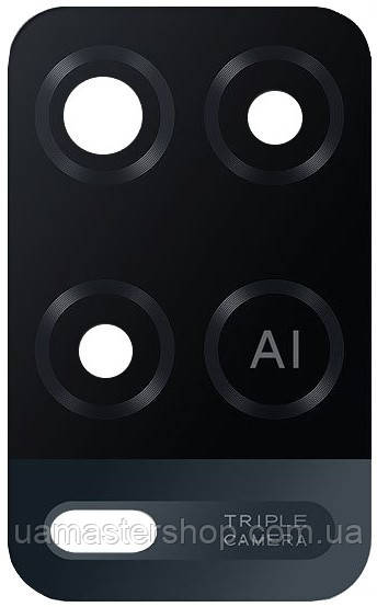 Скло камери Oppo A54 4G 2020 без рамки чорне, фото 1