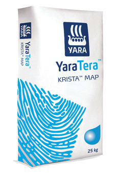 Однокомпонентне водорозчинне кристалічне добриво "YaraTerra Krista MAP" (моноамоній фосфат), ТМ " Yara" 25 кг