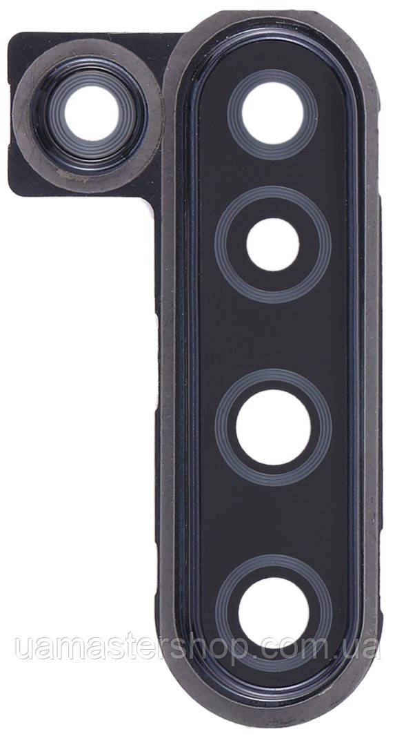 Скло камери Huawei Nova 5i з рамкою чорного кольору, фото 1