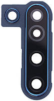 Стекло камеры Huawei Nova 5i с рамкой синего цвета Gradient Blue