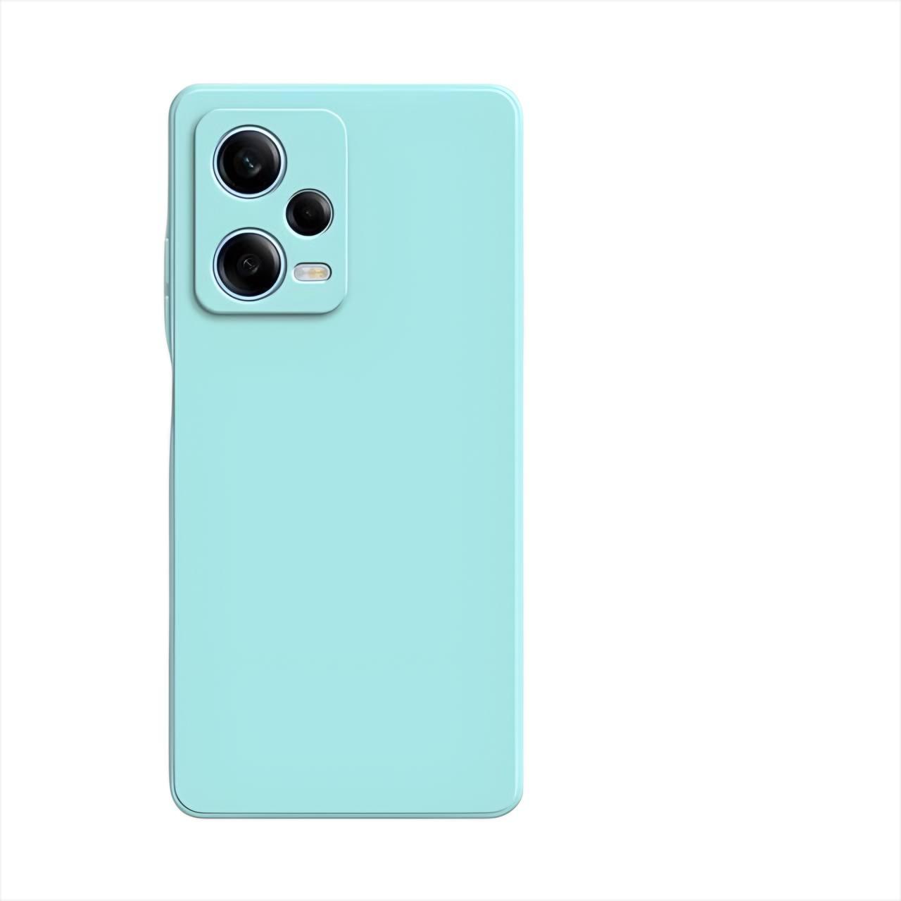 Силіконовий чохол із мікрофіброю для Xiaomi Redmi Note 12 Pro+ 5g бірюзовий тонкий матовий