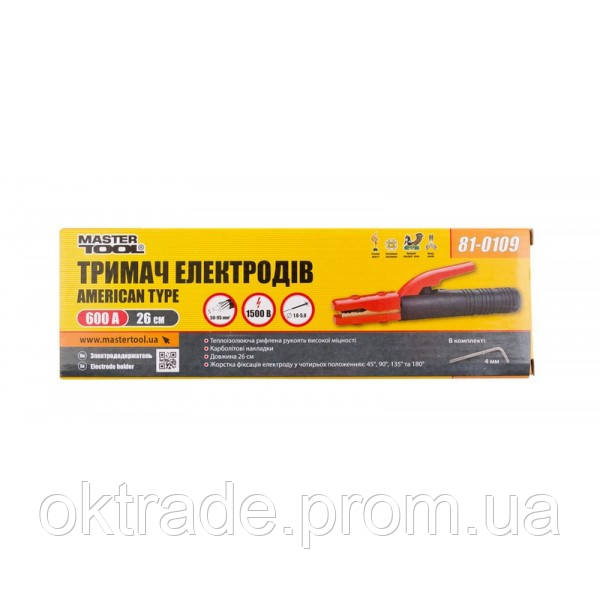 Держатель электродов MASTERTOOL American type 600 А 81-0109 OD, код: 7728548 - фото 2 - id-p2069807445