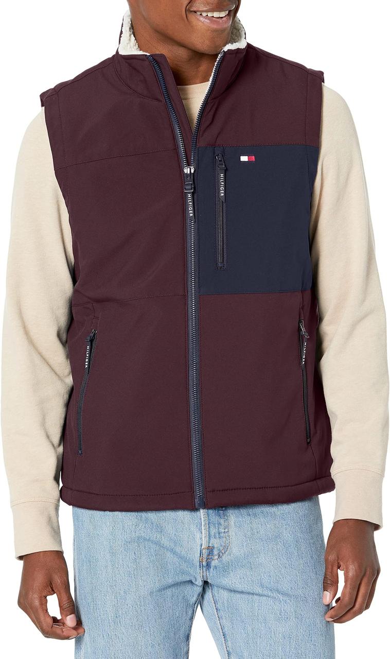 Жилетка чоловіча Tommy Hilfiger на підкладці із шерпи 1159832231 (Бордовий XXL), фото 1