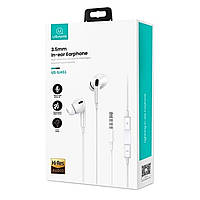Навушники Usams SJ451 EP-41 3.5mm In-ear Earphone 1.2m White